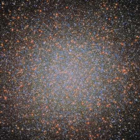 Many colourful stars in a spheroidal shape