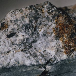 Piece of a rock, grey-white colour, meteorite Ribbeck